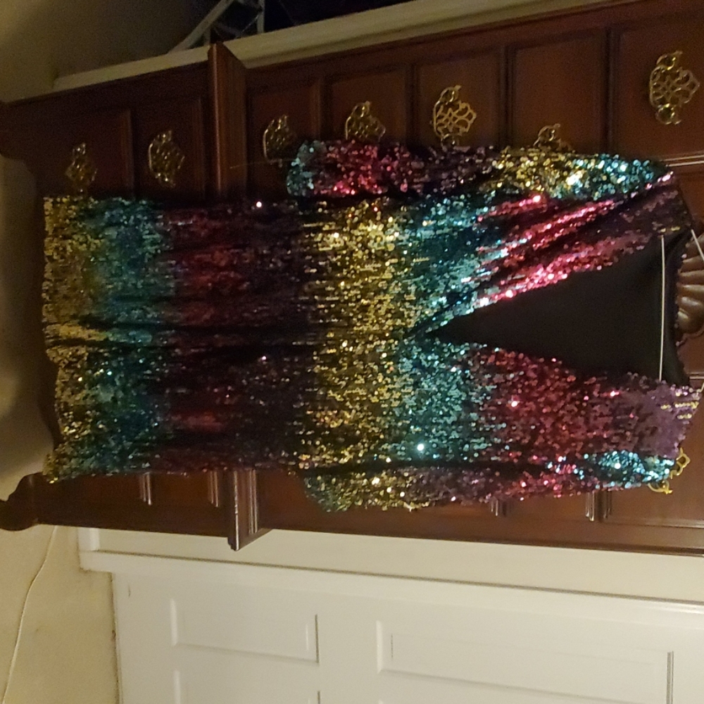 Sequin wrap dress